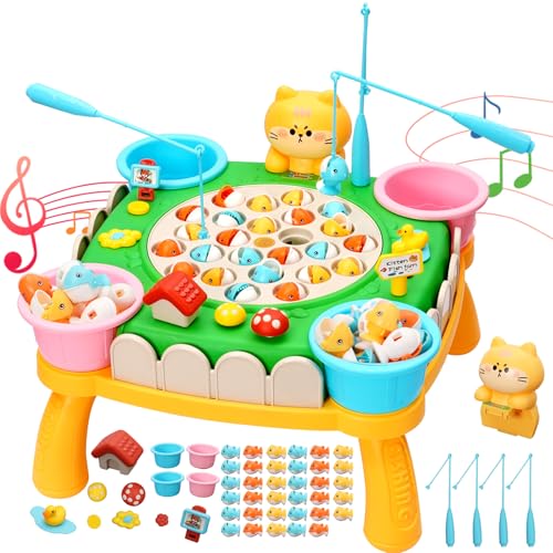 Angelspiel Fische Angeln Spiel Spielzeug Musikspielzeug Angelset mit 8 Kinderangel und 35 Fische Angelspiel Elektrisch Brettspiel Lernspielzeug Geschenk für Jungen und Mädchen ab 2 3 4 Jahre Angelspiel Fische Angeln Spiel Spielzeug Musikspielzeug Angelset mit 8 Kinderangel und 35 Fische Angelspiel Elektrisch Brettspiel Lernspielzeug Geschenk für Jungen und Mädchen ab 2 3 4 Jahre von Nukdey