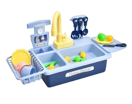Küchenspüle Spielzeug, Spielspüle Kinder mit Wasserkreislauf, Waschbecken mit Fließendem Wasser, Matschküche Kinder Outdoor, Kinderküche Spielküche Zubehör, Rollenspiel für Jungen Mädchen ab 3 Jahre Küchenspüle Spielzeug, Spielspüle Kinder mit Wasserkreislauf, Waschbecken mit Fließendem Wasser, Matschküche Kinder Outdoor, Kinderküche Spielküche Zubehör, Rollenspiel für Jungen Mädchen ab 3 Jahre von Nukdey