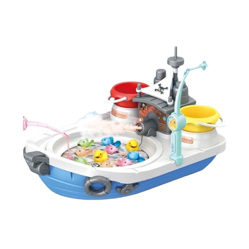 Nukdey Fische Angeln Spiele Spielzeug, Kinder Angelspiel mit Musik und Sprühsimulation von Nukdey