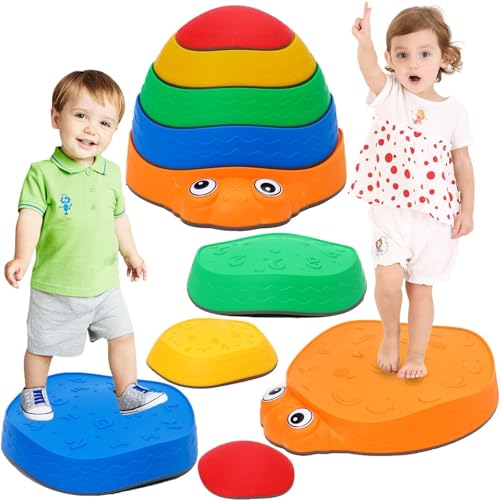 Trittsteine Kinder 5er Set Rutschfeste Stapelbare Balanciersteine zur Fördern Gleichgewicht & Koordination Motorikspielzeug Sensorisches Spielzeug Geeignet für Familie, Kita & Therapie ab 3 Jahre Trittsteine Kinder 5er Set Rutschfeste Stapelbare Balanciersteine zur Fördern Gleichgewicht & Koordination Motorikspielzeug Sensorisches Spielzeug Geeignet für Familie, Kita & Therapie ab 3 Jahre von Nukdey