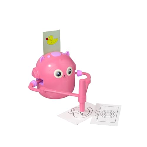 Zeichenroboter für Kinder, Interaktiver Pädagogische Zeichen Roboter, Malroboter Kinder mit Sprachinteraktion und 100 Karten Lernspielzeug Geschenk für Mädchen und Jungen ab 3 4 5 6 7 8 Jahren(Rosa) von Nukdey