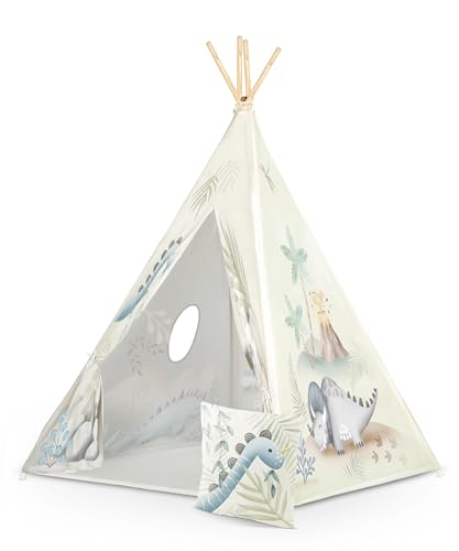 Nukido Tipi Zelt Für Kinder Tippi Kinderzelt Montessori Spielzelt Lesezelt Kinderspielzelt Für Drinnen Mit Zeltstabilisator Dekokissen Hellgrün Grau Weiß 114 × 114 × 165 cm Nukido Tipi Zelt Für Kinder Tippi Kinderzelt Montessori Spielzelt Lesezelt Kinderspielzelt Für Drinnen Mit Zeltstabilisator Dekokissen Hellgrün Grau Weiß 114 × 114 × 165 cm von Nukido