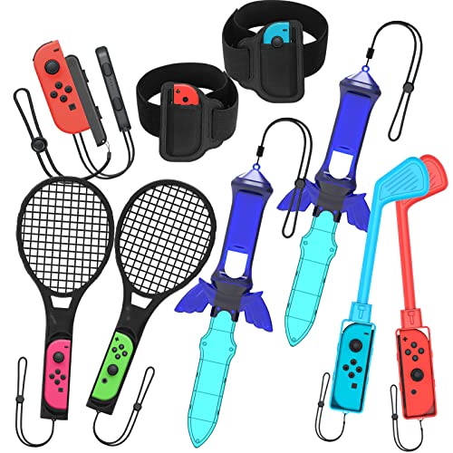 Numskull Nintendo Switch Sportpaket Mega-Bundle-Für Konsolenbenutzer entwickelt - Golfschläger, Armbänder, Schläger und mehr-Gamer-Controller-Zubehör von numskull