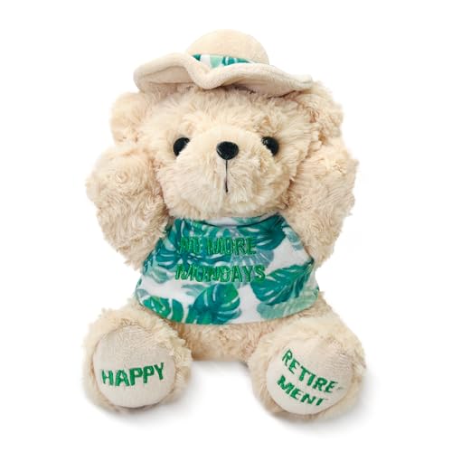 Numyawl Retirement Gifts For Women & Men, Funny Retirement Teddy Bear Plush, Leaving Gifts For Colleagues, Teacher, Friends, 20cm Brown Teddy Bear With Hat von Numyawl