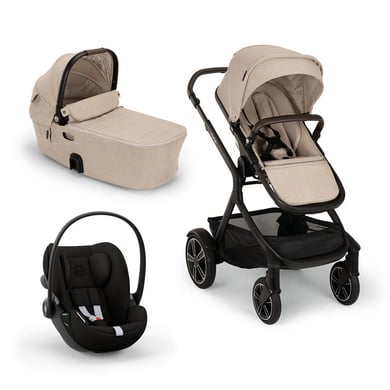Nuna Geschwisterwagen DEMI™ next Biscotti inkl. Cybex Babyschale Cloud G i-Size Magic Black von Nuna