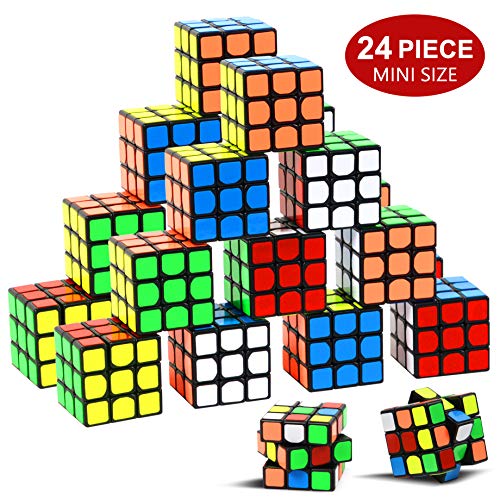 Party Puzzle Spielzeug, 24 Pack Mini Würfel Set Party Favors Cube Puzzle, 1.18 Inch Puzzle Magic Cube umweltfreundliche Safe Material mit lebendigen Farben von Nunki Toy