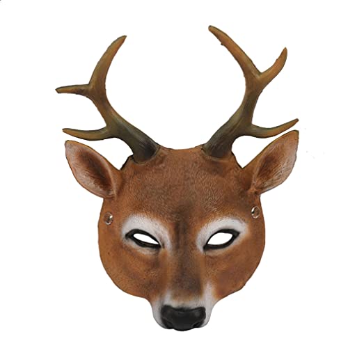 Nunubee Halloween Pu Hirsch Form Maske Ostern Karneval Tier Hirsch Kopfbedeckung Maskerade Cosplay Maske Abdeckung Halloween Ostern Party Fancy Dress Accessoire Nunubee Halloween Pu Hirsch Form Maske Ostern Karneval Tier Hirsch Kopfbedeckung Maskerade Cosplay Maske Abdeckung Halloween Ostern Party Fancy Dress Accessoire von Nunubee