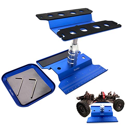RC Car Work Stand Aluminium Reparatur Workstation 360 Grad Drehung Heben Sie den unteren Teil mit Schraubablage für 1/8 1/10 1/12 1/16 Traxxas Axial Arrma Redcat Losi RC Crawler Monster Truck Buggy RC Car Work Stand Aluminium Reparatur Workstation 360 Grad Drehung Heben Sie den unteren Teil mit Schraubablage für 1/8 1/10 1/12 1/16 Traxxas Axial Arrma Redcat Losi RC Crawler Monster Truck Buggy von Nuofan