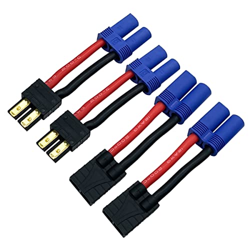 2 Paar RC LiPo Akku Anschluss Adapter Kompatibel mit Lipo Akku Stecker auf EC5 Stecker Buchse auf ESC Charge 2 Paar RC LiPo Akku Anschluss Adapter Kompatibel mit Lipo Akku Stecker auf EC5 Stecker Buchse auf ESC Charge von Nuofany