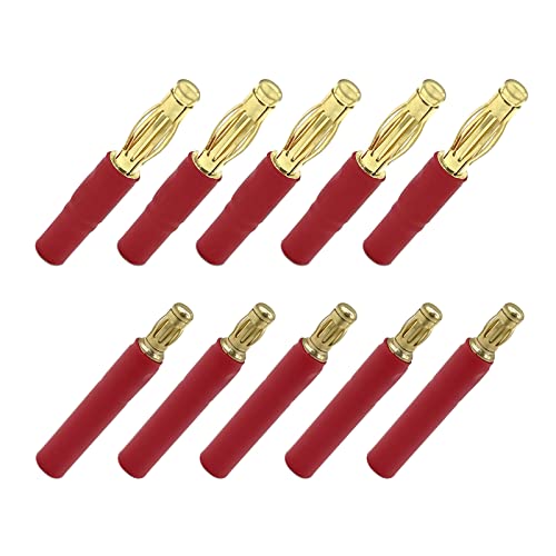 5 Paar 3,5 mm Rundstecker auf 4 mm Rundsteckverbinder, Bananen-Goldstecker, kein Draht, Adapter für RC Auto, Boot, FPV ESC Motor von Nuofany