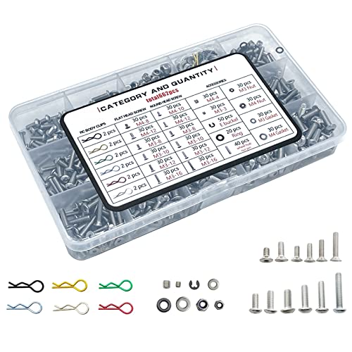 662-teilige Universal Fernbedienung Schraube Kit 304 Edelstahl Schraube Kombinationssatz, passend für Traxxas axial Redcat HPI Arrma SCX10 Losi 1/8 1/10 1/12 1/16 Skala Fernbedienung LKW Track 662-teilige Universal Fernbedienung Schraube Kit 304 Edelstahl Schraube Kombinationssatz, passend für Traxxas axial Redcat HPI Arrma SCX10 Losi 1/8 1/10 1/12 1/16 Skala Fernbedienung LKW Track von Nuofany