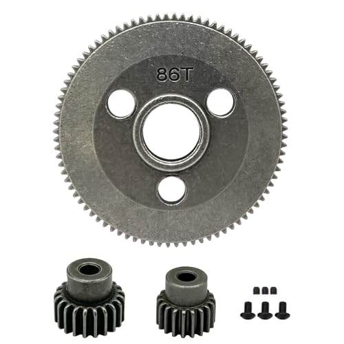 Metal Steel 48P 86T Stirnradgetriebe für 1/10 2WD Slash Rustler Stampede mit 19T 21T Ritzel Getriebe-Sets Upgrade Teile Ersetzen 4686 Metal Steel 48P 86T Stirnradgetriebe für 1/10 2WD Slash Rustler Stampede mit 19T 21T Ritzel Getriebe-Sets Upgrade Teile Ersetzen 4686 von Nuofany