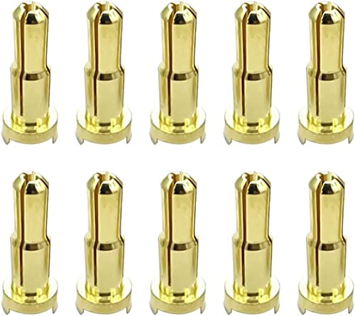 Nuofany 10 Stück 4 mm bis 5 mm Low-Profile Rundstecker Adapterstecker Reduzierstücke für RC Auto ESC Batterie … von Nuofany
