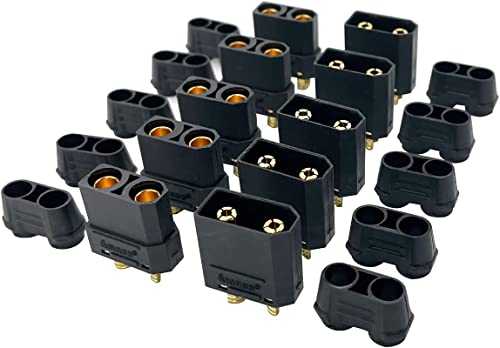 Nuofany 5Paar Schwarze Amass XT90 XT-90 männlich weiblich Bullet Stecker Power Stecker mit Schrumpfschlauch für RC Lipo Akku Motor Nuofany 5Paar Schwarze Amass XT90 XT-90 männlich weiblich Bullet Stecker Power Stecker mit Schrumpfschlauch für RC Lipo Akku Motor von Nuofany
