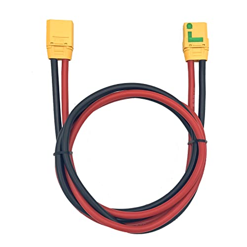 Nuofany XT90S Anti-Spark Buchse zu XT90 Stecker Verlängerungskabel Kabel führen Silikondraht 10AWG für RC Lipo Akku FPV Drohne Großes Modellflugzeug (1m) von Nuofany