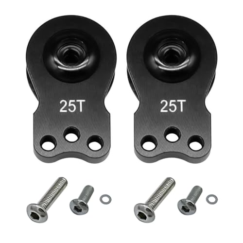 Servo-Saver aus Aluminium, 25T, 3 Löcher, verstellbar, Hi-Torque-Servo-Hupe, kompatibel mit 1/8 1/10 RC Car Crawler SCX10 Boat Capra TRX4 TRX6 RC Bootsteilen Servo-Saver aus Aluminium, 25T, 3 Löcher, verstellbar, Hi-Torque-Servo-Hupe, kompatibel mit 1/8 1/10 RC Car Crawler SCX10 Boat Capra TRX4 TRX6 RC Bootsteilen von Nuofany