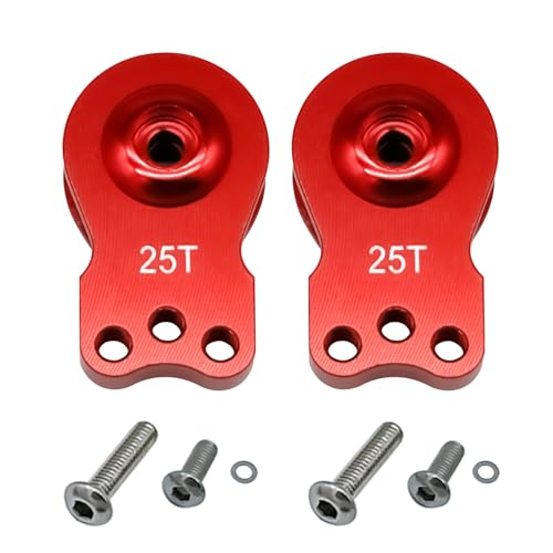Servo-Saver aus Aluminium, 25T, 3 Löcher, verstellbar, Hi-Torque-Servo-Hupe, kompatibel mit 1/8 1/10 RC Car Crawler SCX10 Boat Capra TRX4 TRX6 RC Bootsteilen Servo-Saver aus Aluminium, 25T, 3 Löcher, verstellbar, Hi-Torque-Servo-Hupe, kompatibel mit 1/8 1/10 RC Car Crawler SCX10 Boat Capra TRX4 TRX6 RC Bootsteilen von Nuofany