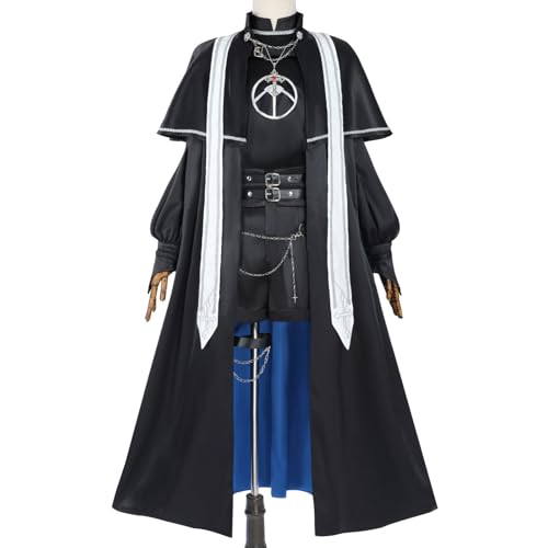 Nuoqi Genshin Impact 2-teiliges Set Scaramouche Wanderer Outfit Halloween Party Anzug Schwarz, Schwarz, XXL Nuoqi Genshin Impact 2-teiliges Set Scaramouche Wanderer Outfit Halloween Party Anzug Schwarz, Schwarz, XXL von Nuoqi