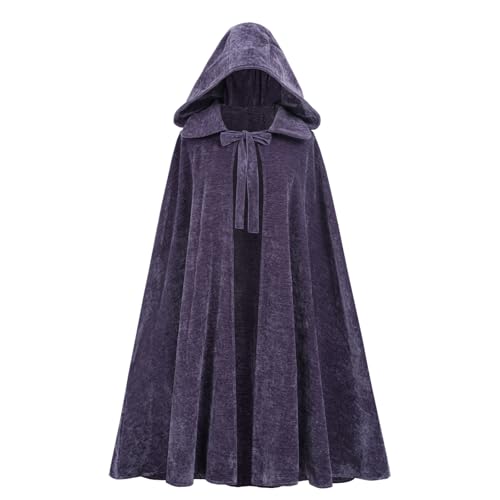 Nuoqi Mittelalterlicher Umhang mit Kapuze Renaissance Umhang mit Kapuze Halloween Kostüm Cosplay, Violett, Medium Nuoqi Mittelalterlicher Umhang mit Kapuze Renaissance Umhang mit Kapuze Halloween Kostüm Cosplay, Violett, Medium von Nuoqi