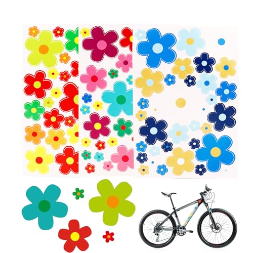 Nurila Fahrrad Aufkleber, 3 Stück Fahrrad Aufkleber Rahmen Blumen, Fahrradaufkleber Kinder, Aufkleber für Fahrrad, für Laptop, Auto Motorrad, Handy Notizbuch, Gepäck, Skateboards Nurila Fahrrad Aufkleber, 3 Stück Fahrrad Aufkleber Rahmen Blumen, Fahrradaufkleber Kinder, Aufkleber für Fahrrad, für Laptop, Auto Motorrad, Handy Notizbuch, Gepäck, Skateboards von Nurila