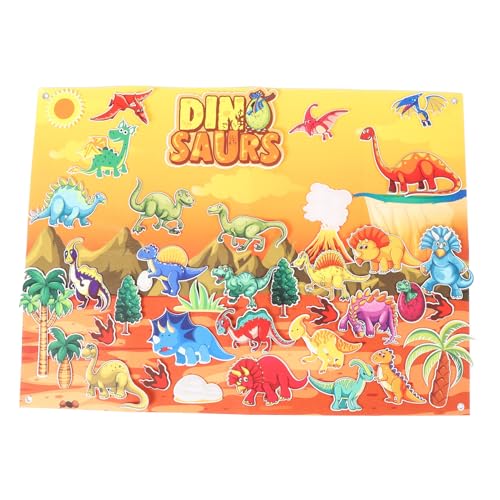 Ansprechendes Dinosaurier Filz Board Set | 37 Wiederverwendbare Stücke für Klassifizierung, Geschichtenerzählen und Frühes Lernen | Tragbares Wandspielspielzeug für Kinder Im von Nurnesy