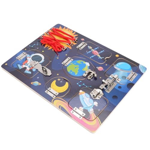 Lock, Latch Sensory Board Farbanpassungsaktivitätsraum Thema Bildungsspielzeug, Sperrholz + Hardware -Metall für Kleinkinder, Handspielzeug für Handaugen, Interaktives von Nurnesy