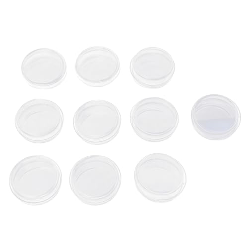 Nurnesy 10pcs 35 Mm Petrischalen mit Deckel - Transparente Plastikkulturschalen | 10 Mm Tiefe Sterile Labor -Gerichte für Labor, Schulwissenschaftsprojekte und Experimente von Nurnesy