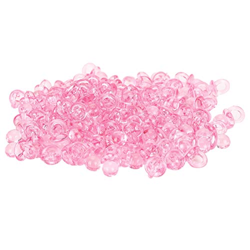 Nurnesy 200pcs Mini -Schnuller -Babynippel Kleine Acryl -Schnuller für Babyparty Dekorationstisch Accessoires Party Geschenke mit Hohem Glänzend Transparentem Design, DIY Baby (P1nk) von Nurnesy