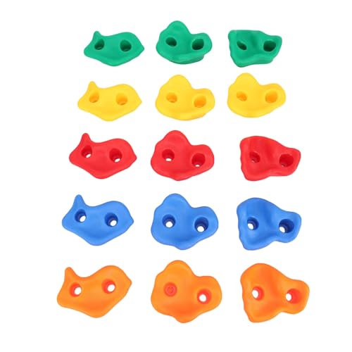 Nurnesy Kinderklettern Hält das Wandgriff Kit | PE -Plastikklettersteine mit Konturierten Formen | Lebendige Farben für Spielplätze Im Innen-/Außenbereich Nurnesy Kinderklettern Hält das Wandgriff Kit | PE -Plastikklettersteine mit Konturierten Formen | Lebendige Farben für Spielplätze Im Innen-/Außenbereich von Nurnesy