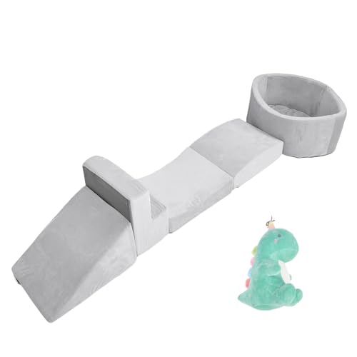 Nurnesy Kleinkind -Softkletterblöcke Set - Schaumstoffschaum mit Hoher Dichte, Dreieckskissen, Ovale und Unregelmäßige Formen für Innenspiele, Sicheres Kletterspielzeug für Kleinkinder von Nurnesy