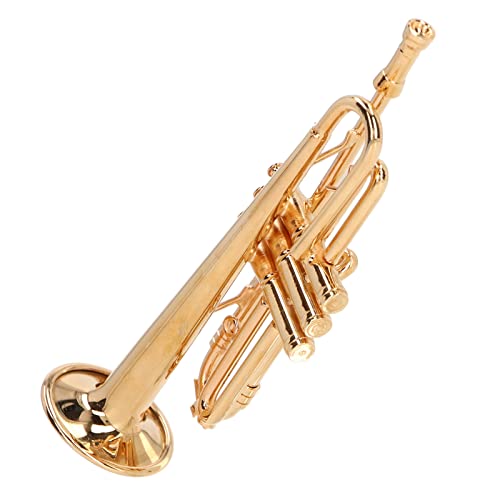 Nurnesy Miniatur-Trompetenmodell, Exquisite Messingornament-Desktop-Dekoration mit Glättendem Handgefühl, für Bücherregale, Schreibtische, für, Musikerfreunde und Musikliebhaber Nurnesy Miniatur-Trompetenmodell, Exquisite Messingornament-Desktop-Dekoration mit Glättendem Handgefühl, für Bücherregale, Schreibtische, für, Musikerfreunde und Musikliebhaber von Nurnesy