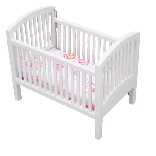 Nurnesy Puppenhaus Babybett Mini Möbel 1:12 Miniaturpuppenhaus Accessoires Kinder Tun Spielzeug Weiß weiß Nurnesy Puppenhaus Babybett Mini Möbel 1:12 Miniaturpuppenhaus Accessoires Kinder Tun Spielzeug Weiß weiß von Nurnesy