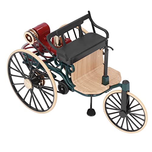 Nurnesy Retro-Dreirad-Modellornament aus Legierung Im Maßstab 1:12, Hochsimulierte Oldtimer-Dekoration mit Dreirad-Ornament, Perfektes für, Modellsammler und Auto-Enthusiasten (Grün) von Nurnesy