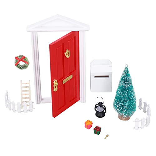 Nurnesy Winzige Zahnfee-Tür aus Holz, Mini-Puppenhaustür-Set aus Birkenholz für 1:12-Puppenhaus, Glattere Kanten, Dauerhafte, Lebendige Details, P Nurnesy Winzige Zahnfee-Tür aus Holz, Mini-Puppenhaustür-Set aus Birkenholz für 1:12-Puppenhaus, Glattere Kanten, Dauerhafte, Lebendige Details, P von Nurnesy