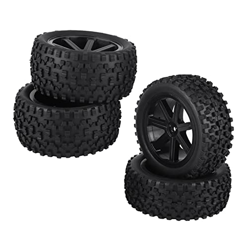 NutriEss 4PCS 1/10 RC -LKW -Gummi -Reifen -Radreifen für ZD Racing Crawler Car (Schwarz) von NutriEss