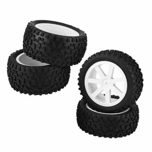 NutriEss 4PCS 1/10 RC -LKW -Gummi -Reifen -Radreifen für ZD Racing Crawler Car (Weiß) von NutriEss