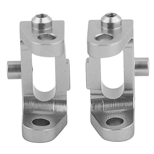 NutriEss Front Caster Block hochwertige Aluminiumlegierung Upgrade Teil perfekte Größe Kyosho 4WD Optima Maxima 1/10 RC Off Road Vehicle Blau rot gelb Silber (Silber) von NutriEss