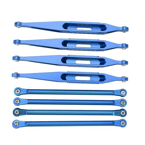 NutriEss Obere untere Suspensionsverbindungen Aluminiumlegierung Hochfestige RC -Suspensionsverbindungen Set für LOSI 1/8 LMT 4WD RC -Auto Verbessertes Stabilität und Handling (Blau) von NutriEss