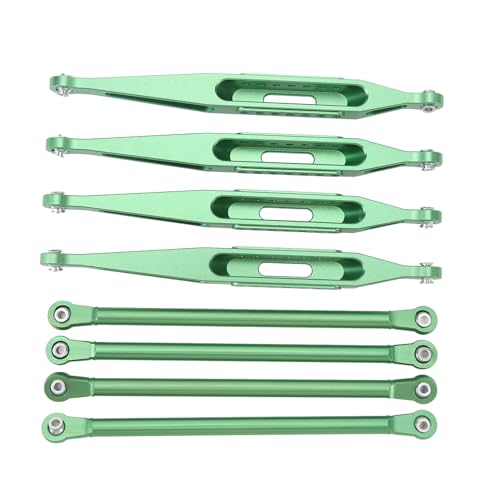 NutriEss Obere untere Suspensionsverbindungen Aluminiumlegierung Hochfestige RC -Suspensionsverbindungen Set für LOSI 1/8 LMT 4WD RC -Auto Verbessertes Stabilität und Handling (Grün) von NutriEss