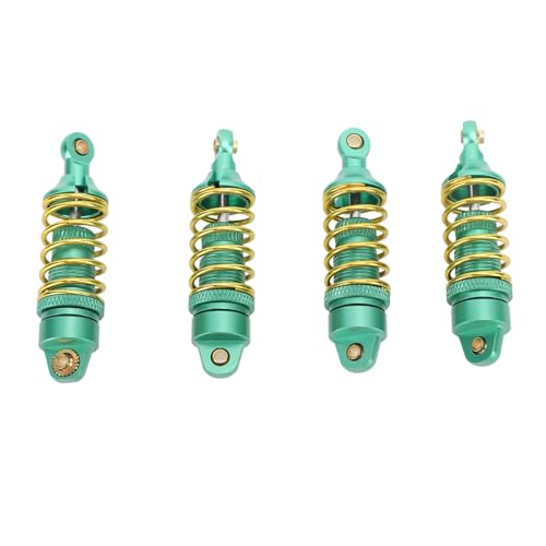 NutriEss RC -Auto Stoßdämpfer Aluminiumlegierung Hochelastizität Front Heck -Stoßdämpfer Traxx als e revo 1/16 RC -Auto Red 4pcs (Grün) von NutriEss