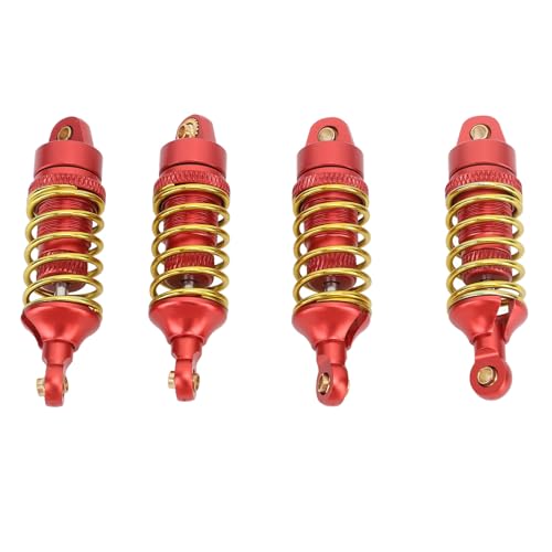 NutriEss RC -Auto Stoßdämpfer Aluminiumlegierung Hochelastizität Front Heck -Stoßdämpfer Traxx als e revo 1/16 RC -Auto Red 4pcs (Rot) von NutriEss
