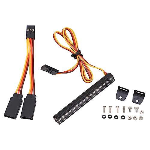 NutriEss RC Bar Dach LED LAMP KIT 16LED RGB Multi -Modus -Leuchte -Upgrade Teile 1/18 RC -Autos Verbessert die Sichtbarkeit von NutriEss