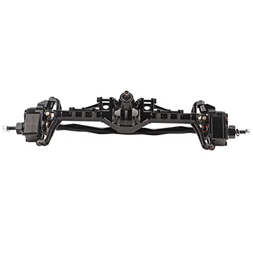 NutriEss RC Frontachse Hochwertige Metallfernbedienungssteuerung Crawler Front -Portal -Achse für Axial Capra 1.9 UTB RC -Auto -Upgrade -Teile Aluminiumlegierung gehärteter Stahl 250 mm (Schwarz) von NutriEss