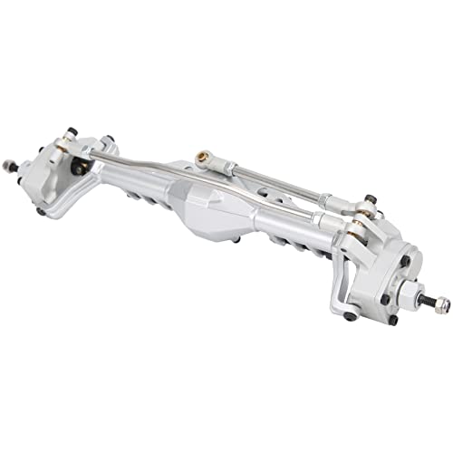 NutriEss RC Frontachse Hochwertige Metallfernbedienungssteuerung Crawler Front -Portal -Achse für Axial Capra 1.9 UTB RC -Auto -Upgrade -Teile Aluminiumlegierung gehärteter Stahl 250 mm (Silber) von NutriEss