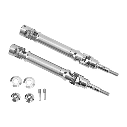 NutriEss RC Frontantriebswelle Stahl Set Kit Slash 4x4 Rustler Stampede Einstellbare 2pcs Fernbedienung Auto Verbesserte Leistung von NutriEss