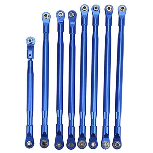 NutriEss RC Rod Link Linkage Set Pull Rod Sway Stange Aluminium Axial SCX6 JLU 1/6 RC -Autofahrzeug Orange Verbesserte Stabilitätsleistung Offroad Adventures (Blau) von NutriEss