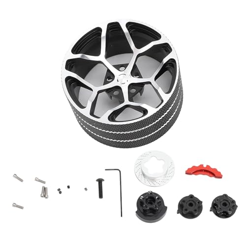 NutriEss RC -Sender Lenkung Handrad Metall Schwarz für Futaba Dumborc Radiolink WFLY Enhanced Grip Ergonomisches Design für eine präzise Kontrolle von NutriEss