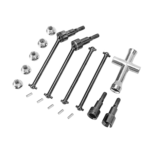 NutriEss RC vordere Heckwelle Set Stahl CVD -Antriebswelle SCY 16101 16102 16103 16201pro 1/16 RC -Auto Verbesserte Leistung langlebiger Gebrauch von NutriEss