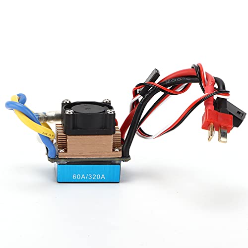NutriEss wasserdichte 60A Dual Way Bürsted ESC Hochleistungskühlungslüfter Bremse 5V 3A Bec t Stecker für 1/10 RC -Auto Crawler LKW LKW Aluminiumlegierung Plastik NutriEss wasserdichte 60A Dual Way Bürsted ESC Hochleistungskühlungslüfter Bremse 5V 3A Bec t Stecker für 1/10 RC -Auto Crawler LKW LKW Aluminiumlegierung Plastik von NutriEss