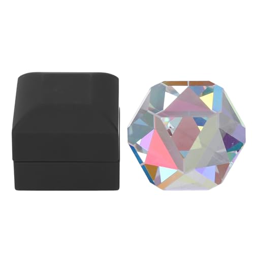 Nutriess Color Cube Prism RGB Dispersion 9.8x9.8x9.8in Crystal Faceted Optical Prism for Physics Photography Desktop Decor von NutriEss